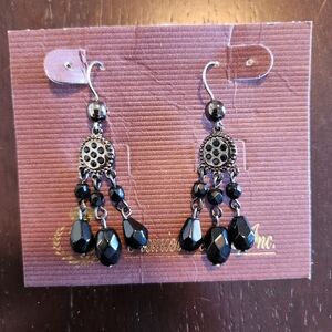 Black Dangle Earrings